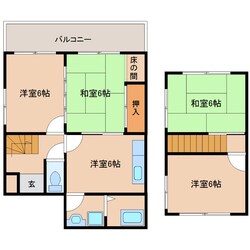 弥生町 RENTAL HOUSEの物件間取画像